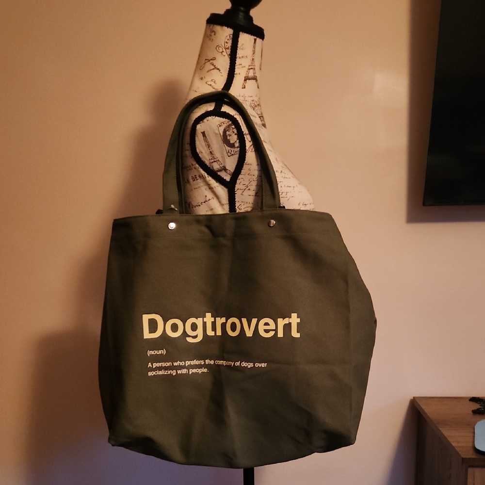 Dogtrovert Olive Green Dog Carrier Tote